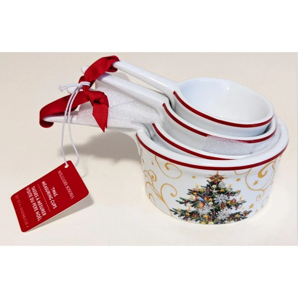 New Williams Sonoma Twas The Night Before Christmas Set of 4 Measuring Cups